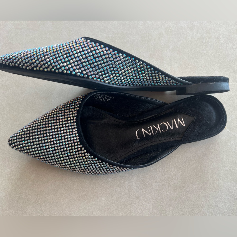 MACKIN J Black Rhinestone Mules - Picture 4 of 5